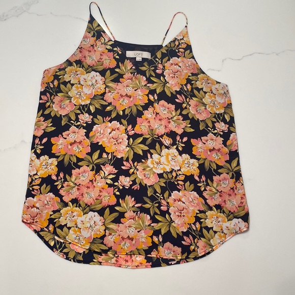 LOFT Floral Print Tank Top - Picture 1 of 3